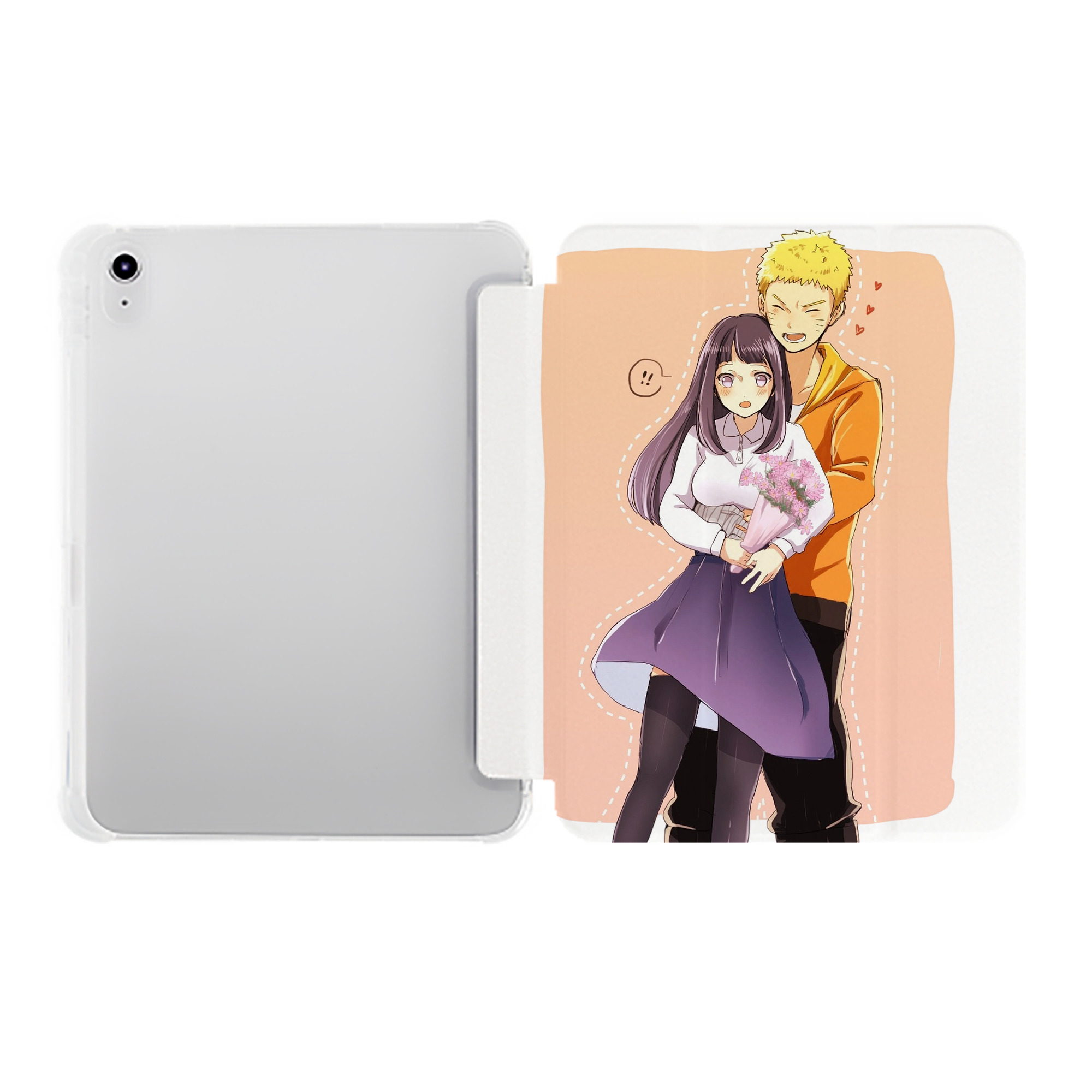 （画像用） NARUTO -ナルト- 日向ヒナタ Hyūga Hinata IPad ケース ペン収納付き 三つ折りスタンド PUレザー×シリコン 対応機種9.5/10.5/10.9インチ